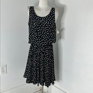 Vintage Oleg Cassini Silk Deco Inspired Drop Waist Dress